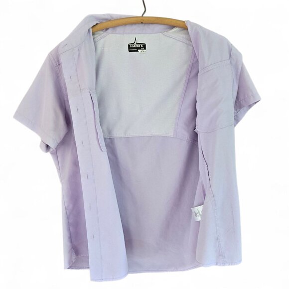 Habit Westerlake Fishing Shirt Solar-Factor UPF 40+ Short-Sleeve Large Purple - Picture 3 of 10